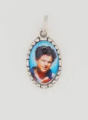 Anhänger mit Gedrehtem Rand 15mm - Heiliger Carlo Acutis