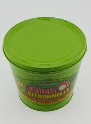 Zitronengras Kerze in Metall Eimer - Grün