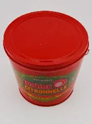 Zitronengras Kerze in Metall Topf - Rot