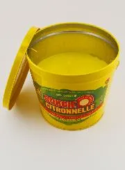 Zitronengras Kerze in Metall Eimer - Gelb