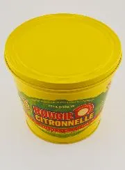 Zitronengras Kerze in Metall Eimer - Gelb