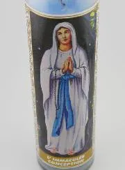 Kerze im Glas - Madonna Unbefleckte Empfängnis