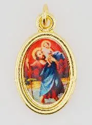 Anhänger Heiliger Christophorus Goldfarben - 25mm