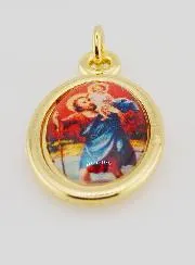 Anhänger Heiliger Christophorus Goldfarben - 25mm