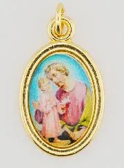 Anhänger Heiliger Joseph Goldfarben - 25mm