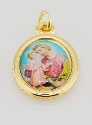 Anhänger Heiliger Joseph Goldfarben - 25mm