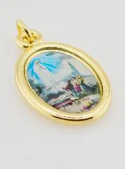 Anhänger Gottesmutter von Fatima Goldfarben - 25mm