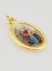 Anhänger Heilige Anna Goldfarben - 25mm