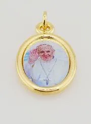 Anhänger Papst Franziskus Goldfarben - 25mm