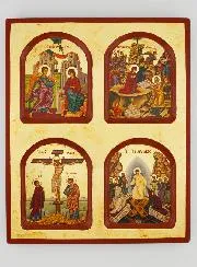 Religiöse Ikone der Mysterien des Lebens Christi - 22cm