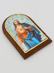 Ikone zum Aufstellen des Heiligsten Herzens Jesu - 10cm