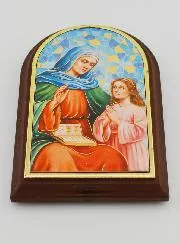 Ikone zum Aufstellen Heilige Anna - 10cm