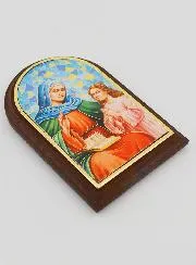 Ikone zum Aufstellen Heilige Anna - 10cm