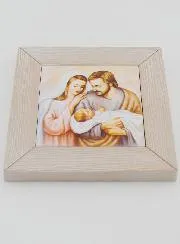 Moderne Ikone mit Rahmen Joseph und Heilige Familie - 11cm
