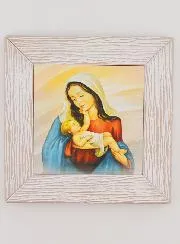 Moderner Ikonenrahmen Madonna mit Kind - 11cm