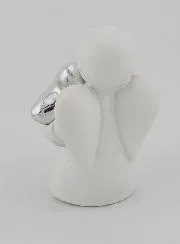Engel mit Stern Silberfarben - 6cm