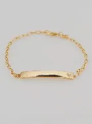 Vergoldetes Armband Taufe Kind - 15cm