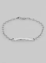 Tauf Armband aus Rhodiniertem Silber - 18cm