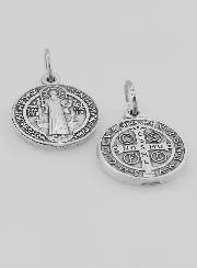Medaille des Heiligen Benedikt aus Metall - 15mm