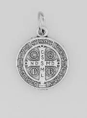 Medaille des Heiligen Benedikt aus Metall - 15mm