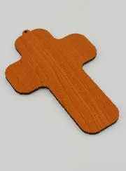 Holzkreuz Kind - Engel mit Harfe