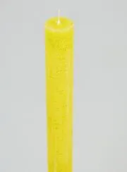 Durchgefärbte Kerze 27cm - Gelb