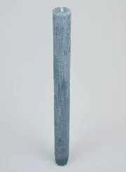 Durchgefärbte Kerze 27cm - Blau Grau