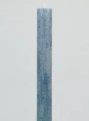 Durchgefärbte Kerze 27cm - Blau Grau