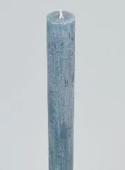 Durchgefärbte Kerze 27cm - Blau Grau