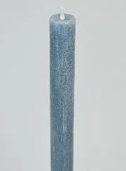 Durchgefärbte Gebetskerze - Blau Grau