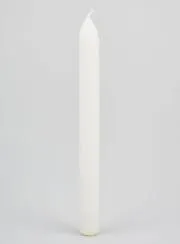 Durchgefärbte Kerze 24cm - Weiß