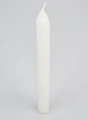 Durchgefärbte Kerze 24cm - Weiß