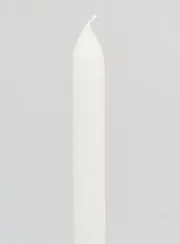 Durchgefärbte Kerze 24cm - Weiß