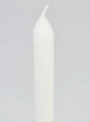 Durchgefärbte Kerze 24cm - Weiß