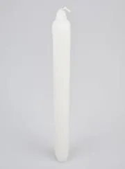 Durchgefärbte Kerze 29cm - Weiß