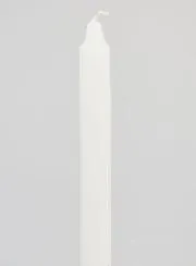 Durchgefärbte Kerze 29cm - Weiß