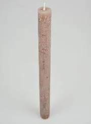 Durchgefärbte Kerze 27cm - Taupe Grau