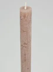 Durchgefärbte Kerze 27cm - Taupe Grau