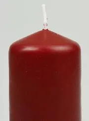 Deko-Kerze 12cm - Wein Rot