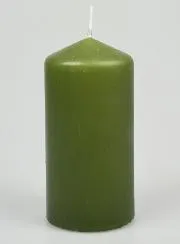 Deko-Kerze 12cm - Olive Grün
