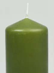 Deko-Kerze 12cm - Olive Grün
