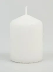 Deko-Kerze 8cm - Pur Weiß