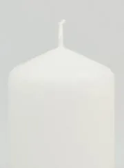 Deko-Kerze 8cm - Pur Weiß