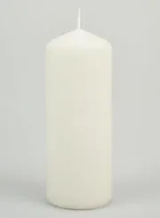 Deko-Kerze 15cm - Milch Weiß