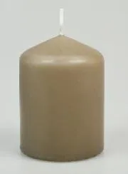 Deko Kerze 8cm - Taupe Grau