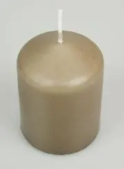 Deko Kerze 8cm - Taupe Grau