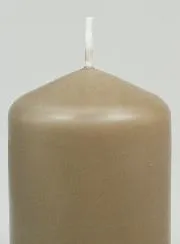 Deko Kerze 8cm - Taupe Grau