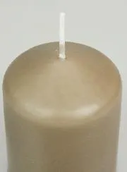 Deko Kerze 8cm - Taupe Grau