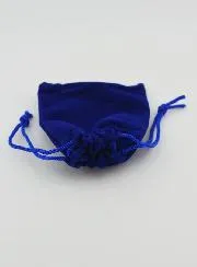 Rosenkranz-Geschenkbeutel Samt 9cm - Blau