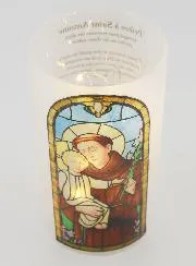 LED-Windlicht und Gebet - Sankt Antonius